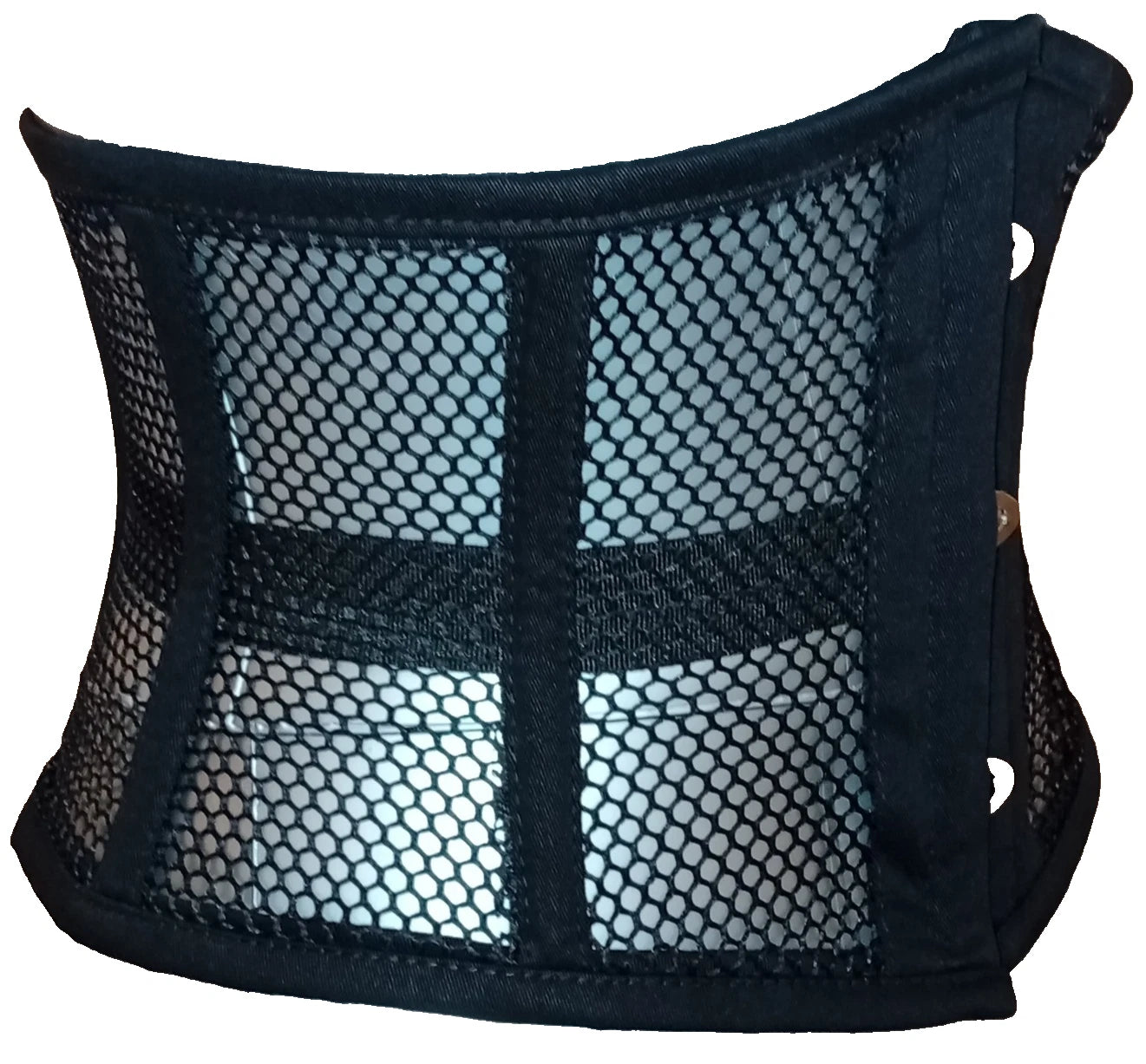 Schwarzes Damen Unterbrustkorsett aus Mesh & Baumwollekorsett – Taillenkorsett Corsage Waist Cincher