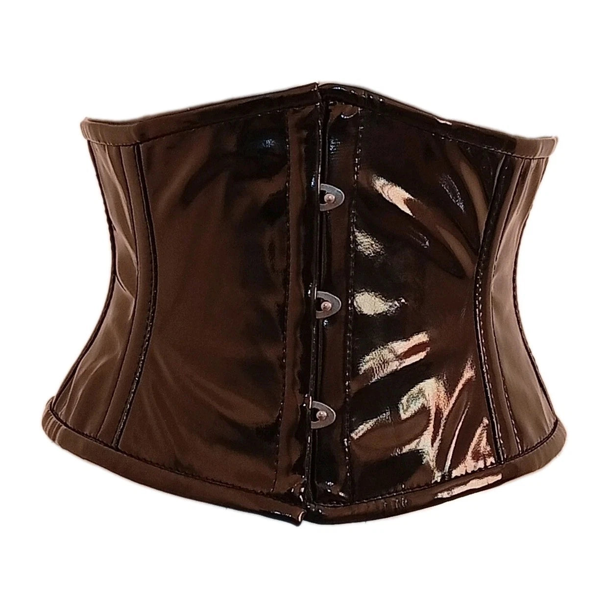 Lack Unterbrustkorsett Schwarz Waspie Taillenkorsett - Black PVC Waist Trainer Underbust Corset